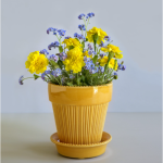 Simona glazed yellow 18 cm